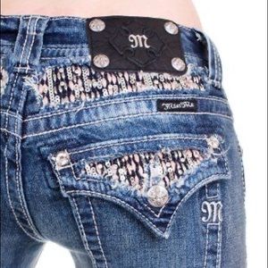 Miss Me Vintage Wash Embroidered Sequin Jeans